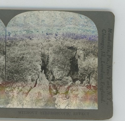 Earthquake Crack Berkeley CA California Without Stereoscopic Keystone Stereoview