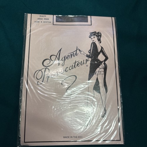 Agent Provocateur Original Style Nylon Stockings Champagne Black Seemfree Size B