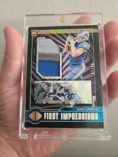 2023 Illusions Sam LaPorta First Impressions Black Ice Rookie Patch Auto /50