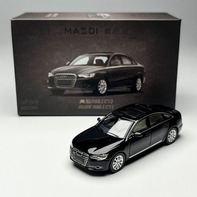 Masdi 1/64 Audi A6L (C7) Schwarz Diecast Legierungs-Modellauto