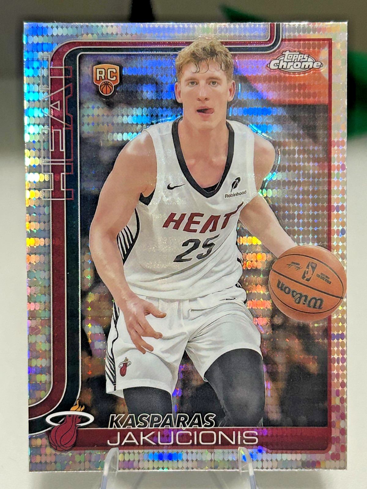2025-26 Topps Chrome- Kasparas Jakucionis Pulsar ROOKIE #270 Miami Heat