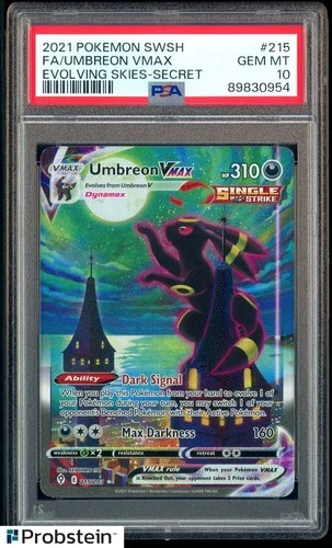 2021 Pokemon Umbreon VMAX Evolving Skies Secret #215 PSA 10 Gem Mint with Guard