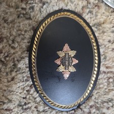 Harley-Davidson Police Oval Belt Buckle Black Gold Trim Gold Leaf Design