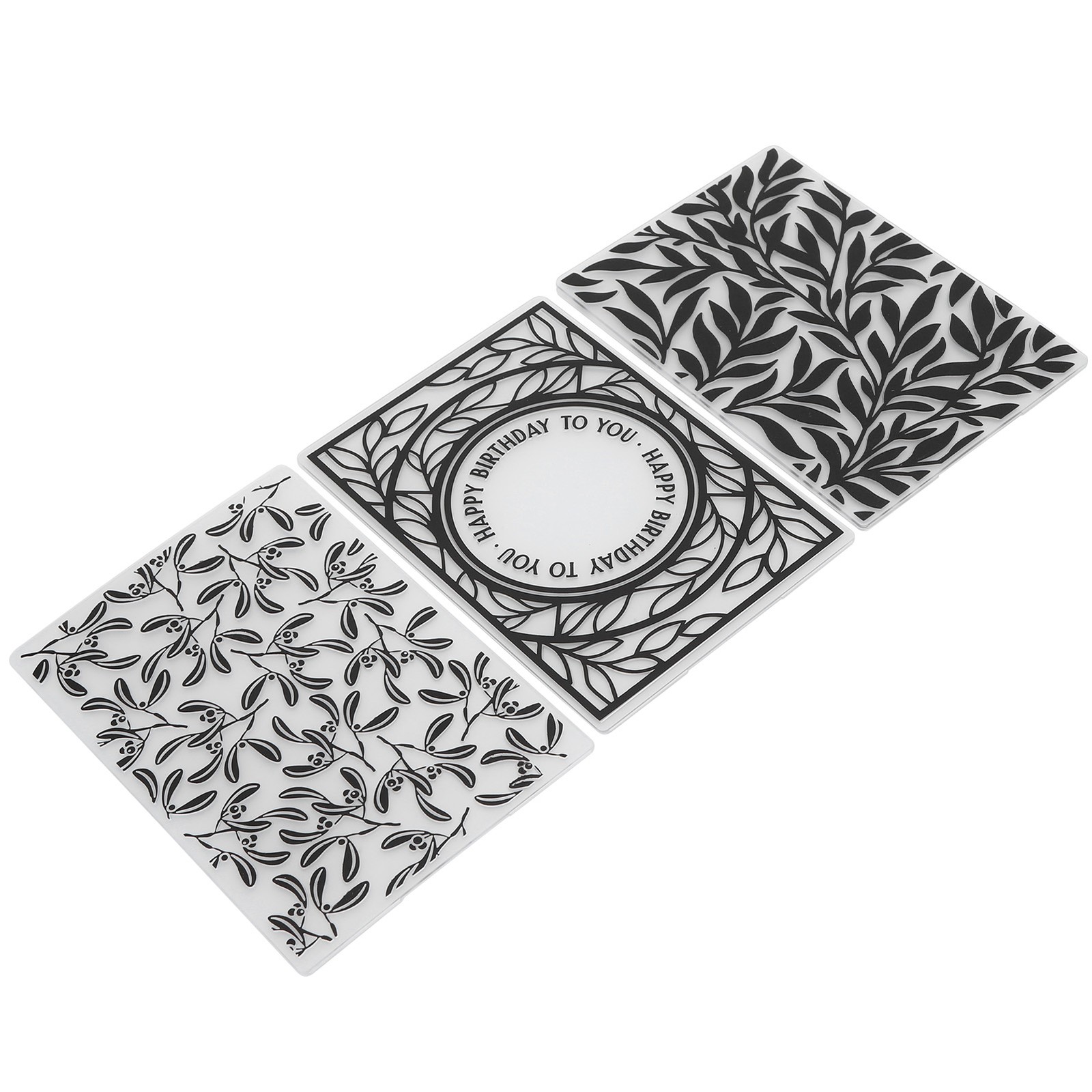 3Pcs Plastic Embossing Folders Embossed Template Card Making Scrapbooking Craft