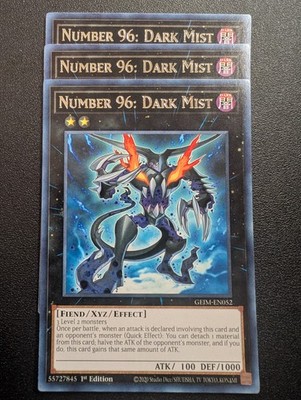 Number 96: Dark Mist GEIM-EN052 Rare 1st Edition Playset 3x NM