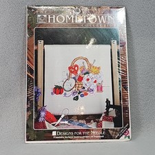 Vintage 1995 Cross Stitch Kit Cute Cat Kitten In Sewing Basket 5327 Stitching