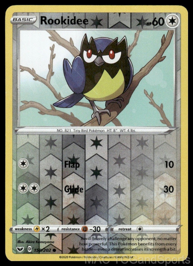 Rookidee 150/202 Reverse Holo Sword & Shield Pokemon TCG NM