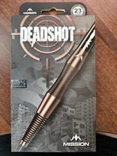 Mission Deadshot Steel Tip Darts 23g 95% Tungsten Black Bronze Boxed