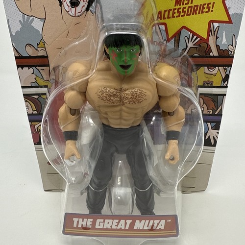 WWE Superstars Series 14 The Great Muta Figure Green Face (CHASE) non perforato - Foto 3 di 9