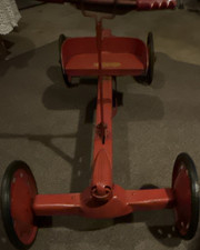 Vintage Red Metal Pedal Car Ride-On Toy Pre-1970