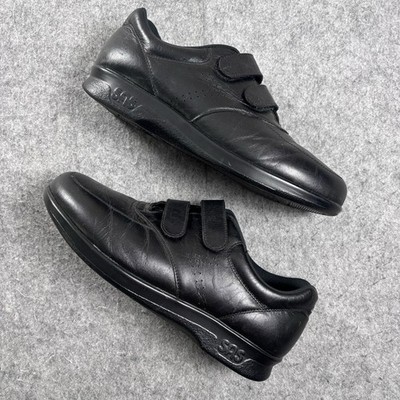 SAS VTO Walking Shoes Sneakers Mens Size 11 Black Leather Diabetic Orthotic