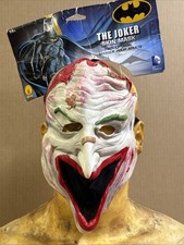 THE JOKER 1/2 LATEX ADULT SKIN MASK NEW W TAGS RUBIES COSTUMES 2014 BATMAN