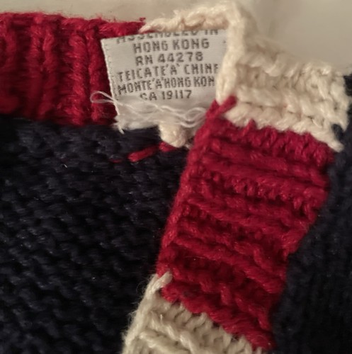VTG MARISA CHRISTINA Patriotic Sweater Vest- 2X- Hand Knit-Stars & Stripes - Picture 10 of 15