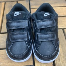 Nike Court Borough Low 2 Toddler Shoes Black White Sole Hook Loop Size 6C