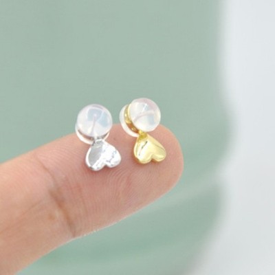 Heart Love Locking Earring Backs Adjustable Earring Nuts