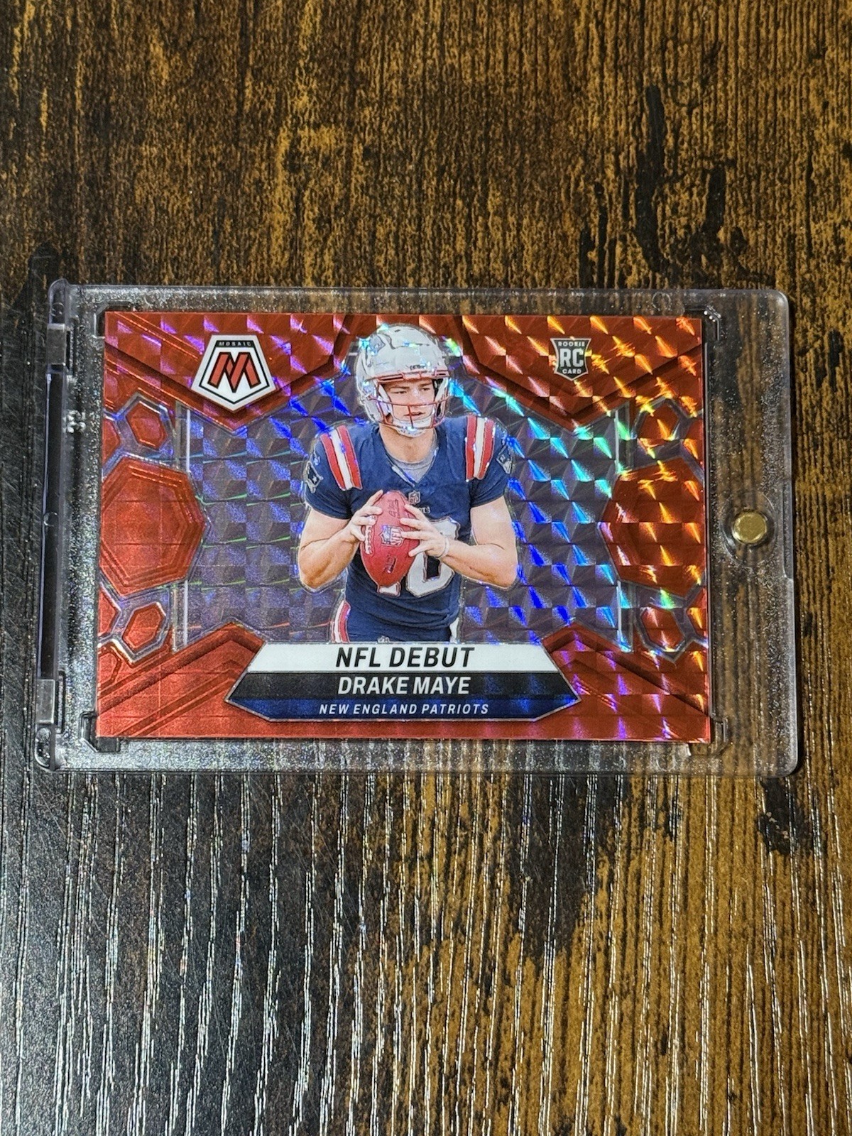 2024 Panini Mosaic - NFL Debut Drake Maye #273 Red Mosaic Prizm (RC)