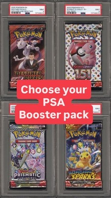 PSA Graded Pokemon Booster Pack Sealed 151 Prismatic Destined Rivals - Choose