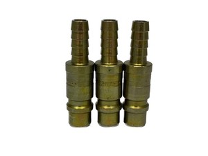 (3) NOS Coilhose 1/2” Body x 3/8” Barb Pneumatic Hose Coupling 1207