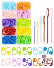 200 Pcs Stitch Markers - 10 Color Knitting  Crochet Markers with Clip,