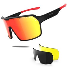 Polarized Cycling Glasses,Sports Sunglasses for Men Women,Baseball Running Fi...