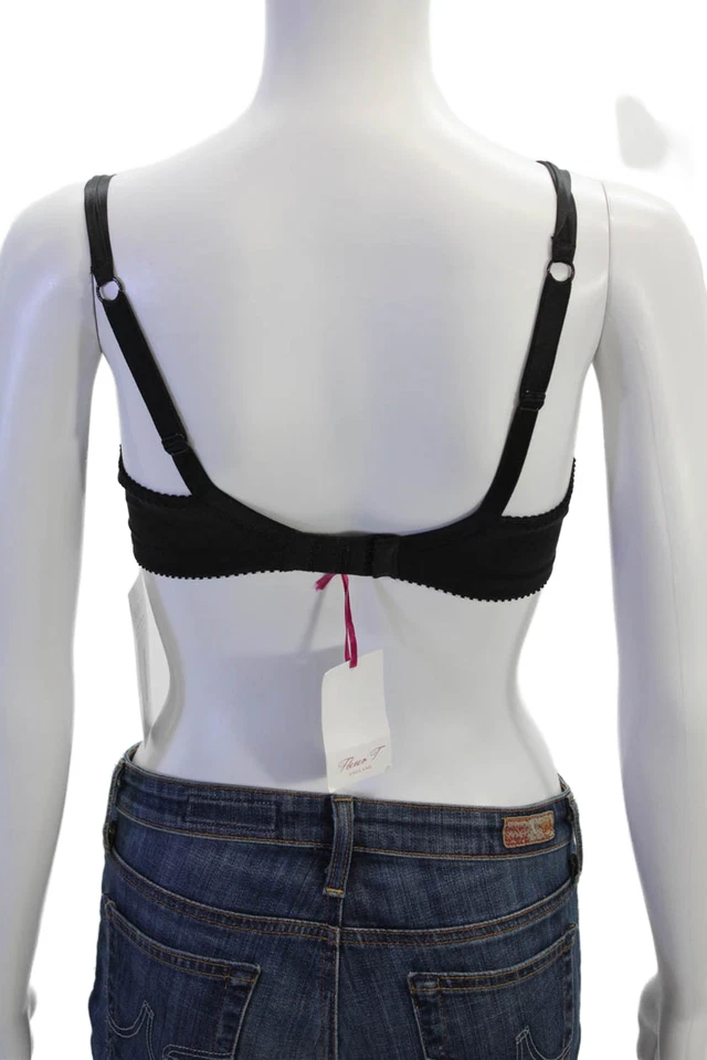 Sujetador Fleur T Mujer Fleurtatious Encaje Balconette Negro Sólido Talla 32DD Foto 2 de 4