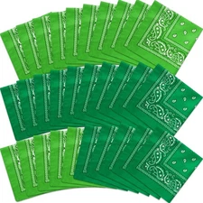 30 Pcs Paisley Bandanas - Unisex Head Wrap Scarf Cowboy Bandanas Headband Han...