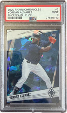 2020 Panini Chronicles Phoenix YORDAN ALVAREZ Rookie Blue Ice 87/99 PSA 9 #2 RC