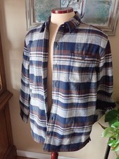 Weatherproof Vintage Men's Flannel Shirt Jacket Shacket Fleece Lined Sz L