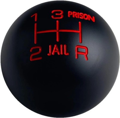 Weighted Round Black Jail Prison 5 Speed Shift Knob M10x1.5 M10x1.25 M8x1.25 ...