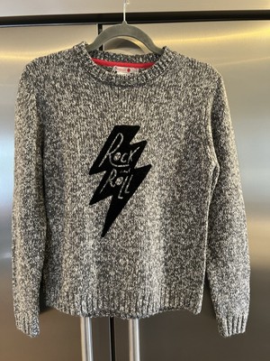 New Boboli Kids  12 Sweater Rock & Roll Lightning Bolt New w/ Tags