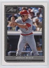 2022 Panini Three and Two /99 Johnny Bench #35 HOF 07qw