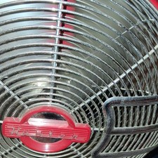 Ventilatore da tavolo Hunter vintage metallo rosso inclinazione regolabile elettrico design retrò