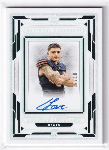 Colston Loveland #7 2025 Panini National Treasures Rookie Holo Silver card