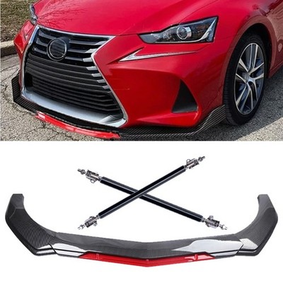Front Bumper Lip Spoiler Splitter Carbon Fiber Look For LEXUS IS200T IS350