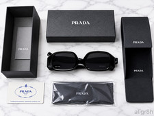 Prada PR17WS 1AB5S049 Women's Sunglasses 49 mm Black / Dark Grey Lens