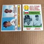 NOLAN RYAN 1979 Topps Strikeout #6 & All-Time #417 Baseball HOF Cards (f7)