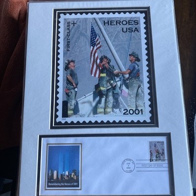 9/11 2001 Remembering Heroes  USPS Stamp & Photo (3 different photos) 