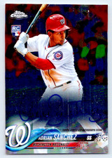 2018 Topps Chrome Adrian Sanchez Nationals AutoGraph (a)
