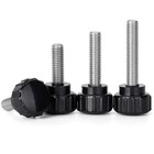 304 Stainless Steel Black Plastic Round Head Knurled Thumb Screws M3 M4 M5 M6 M8