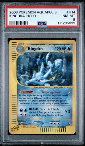 Kingdra graded PSA 8 for sale on eBay