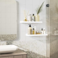 Floating Shelves Wall Mounted Set of 2, 17 Inch Rustic Wood Wall Shelves for ...