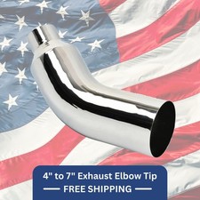 4 To 7 Exhaust Elbow Tip Diesel Truck Stack Big Rig Style Fast Shipping 4 To 7 Exhaust Elbow Tip Diesel Truck Stack Big Rig Style Fast Shipping