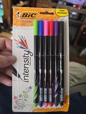 Bic Intensity Fineliner Multicolor 0.4mm Fine Marker Pens 6 Ct Pack NIPS Bold