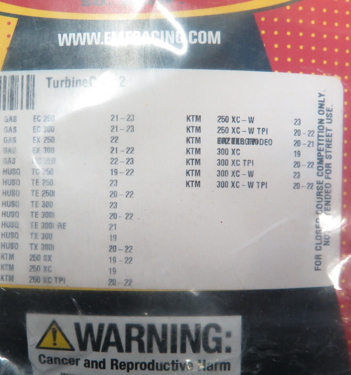 2020-2022 KTM 250 300 XC-W XC FMF Turbinecore 2.1 Silencer / Muffler Pipe