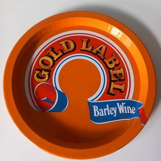 Gold label Barley Wine Metal Bar Tray