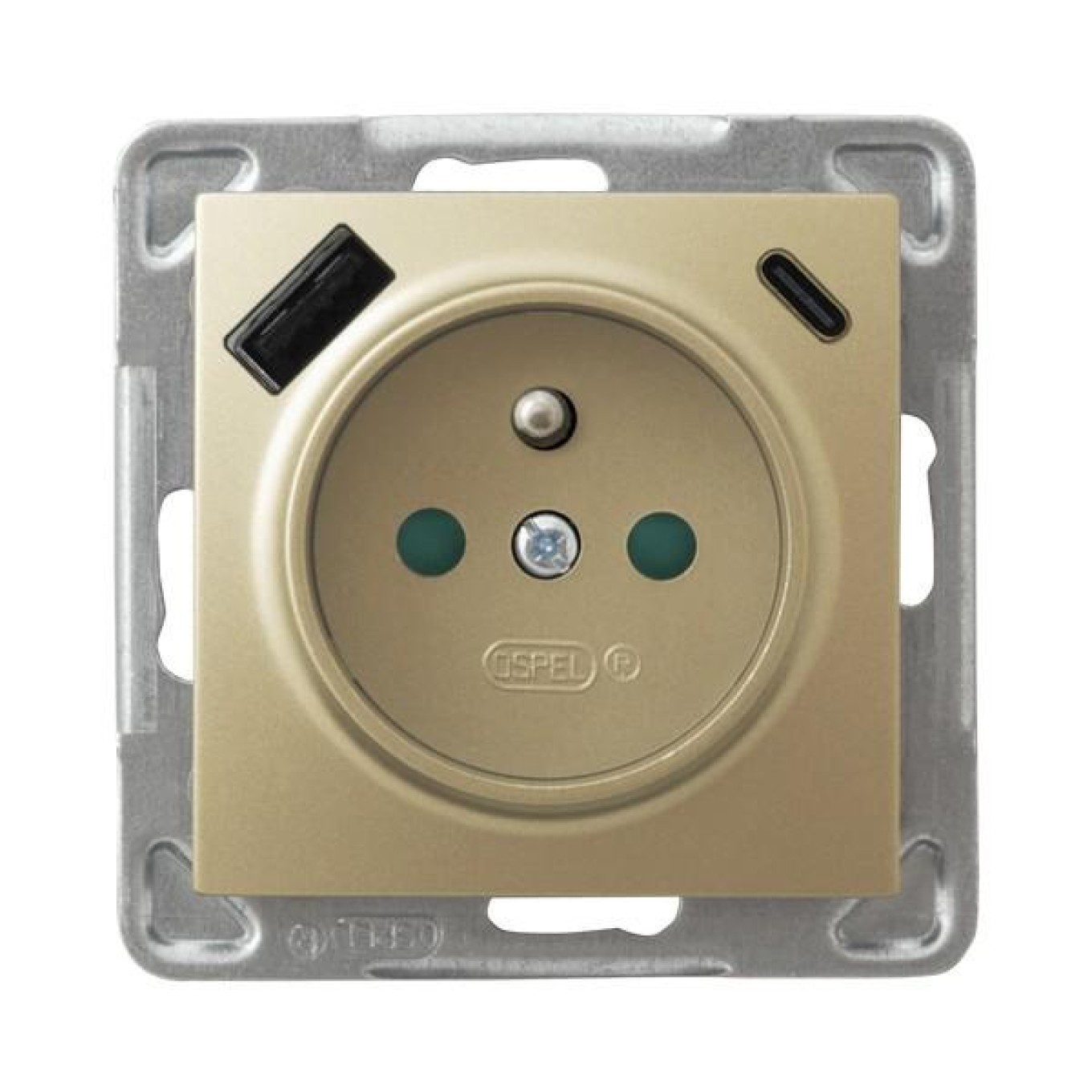 Single Socket with Grounding with IMPRESSION GP-1YZPUSBAC/m/28