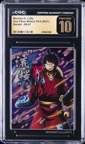 2021 ONE PIECE WAFER BANDAI PT. 8 #8-01 MONKEY D. LUFFY CGC 10 PRISTINE