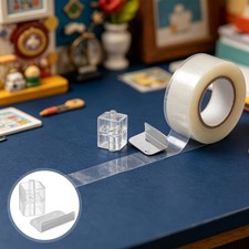10 Sets Reusable Tape Dispenser Blades with Clear Cores for Home and Office Use