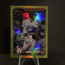 Topps 2024 Series 1 Gold Parallel Freddie Freeman #102 Los Angeles Dodgers MLB