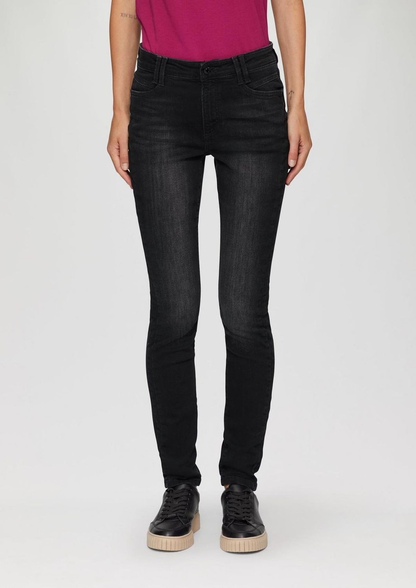 S.Oliver Jeans Treggings – Skinny Fit, Mid Rise, Elastikbund – Bequeme Baumwollstretch-Hose Im Used Look